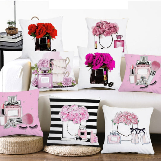 Blush Harmony: Pretty in Pink Couch Cushion Cover Collection