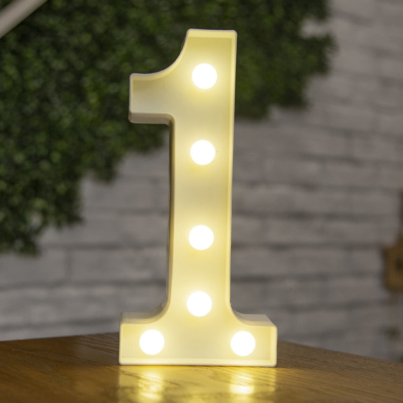 LED Lights Party Letters & Numbers