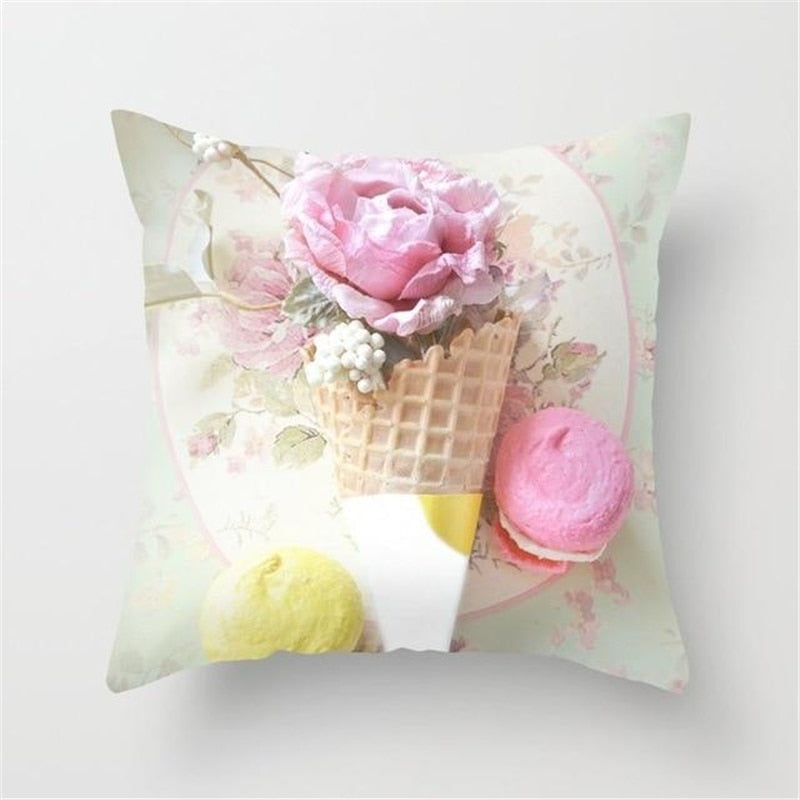 Blushing Blooms: Elegant Pink Floral Pillow Cases