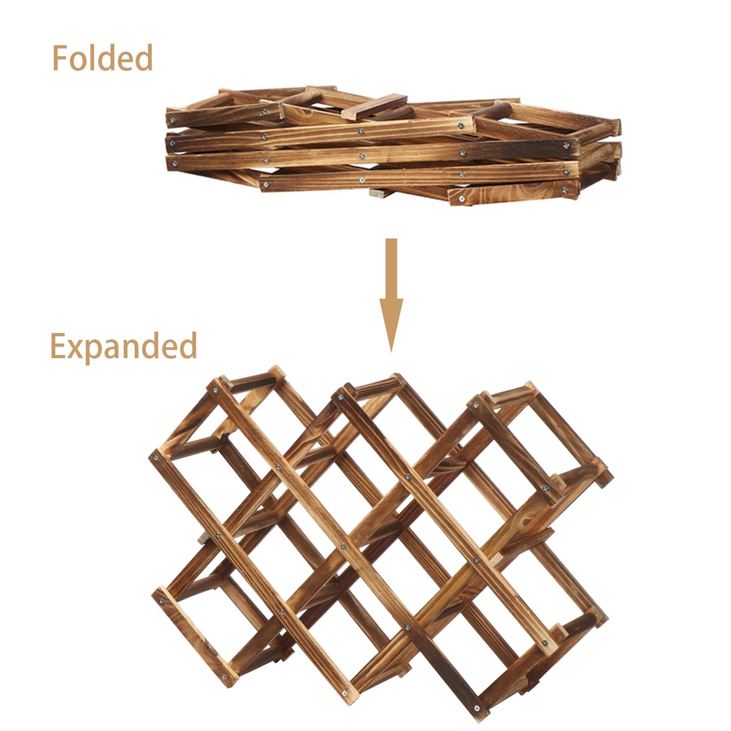 Folding Wooden Wine Rack