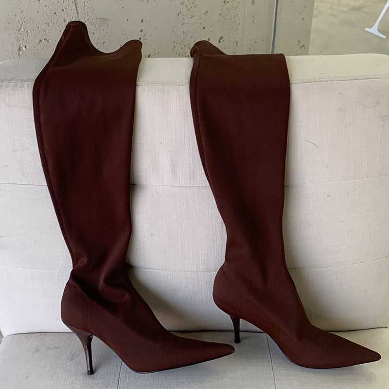 Low Heeled Over the Knee Boots