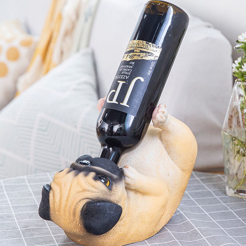 LOL Pug Wine Bottle Holder