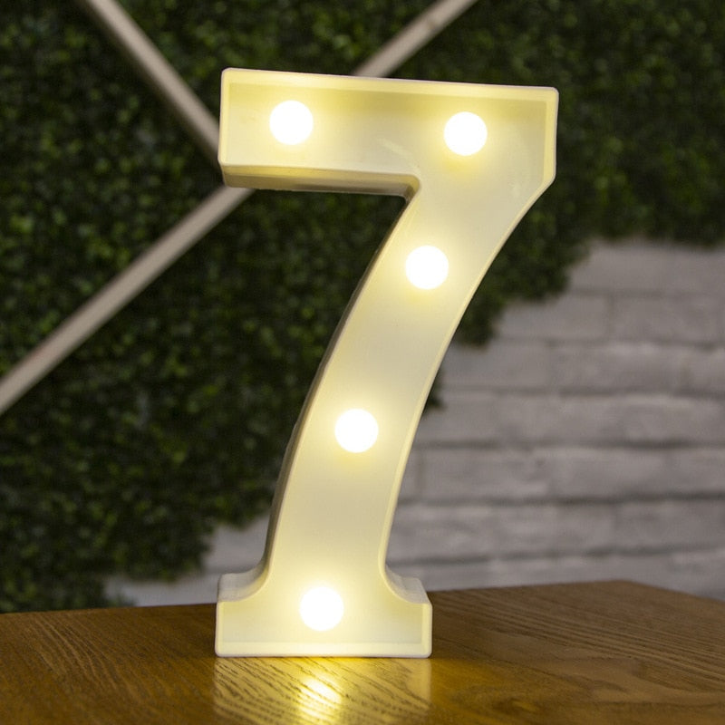 LED Lights Party Letters & Numbers