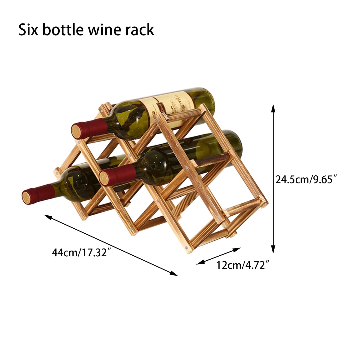 Folding Wooden Wine Rack