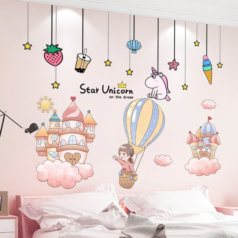 Kids Cartoon Friends Wall Art Stickers