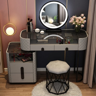 Luxury Makeup Table Set With LED Mirror