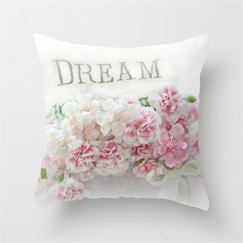 Blushing Blooms: Elegant Pink Floral Pillow Cases