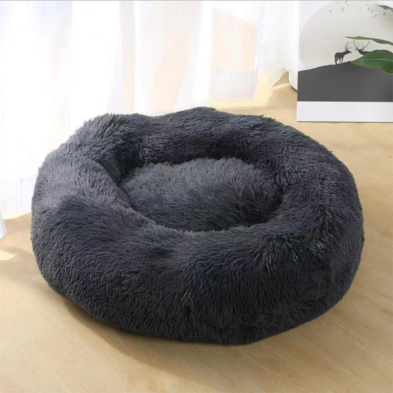 Plush Round Pet Bed