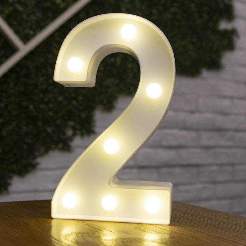 LED Lights Party Letters & Numbers