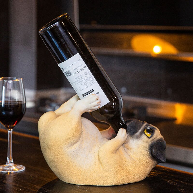 LOL Pug Wine Bottle Holder