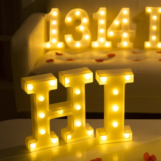 LED Lights Party Letters & Numbers