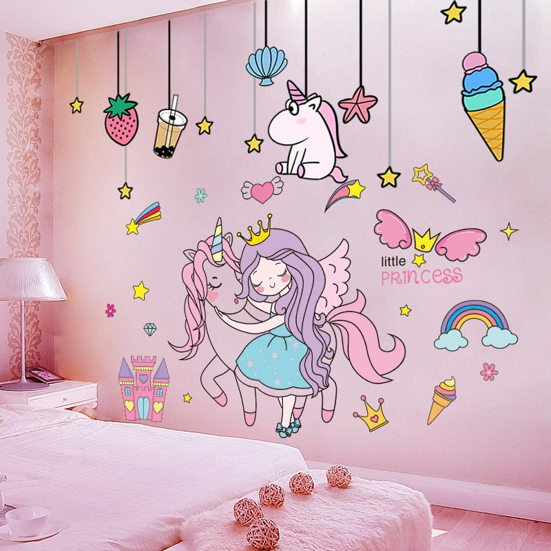 Kids Cartoon Friends Wall Art Stickers