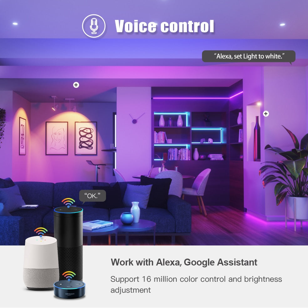 App Smart Color Changing Voice Control Light Bulb